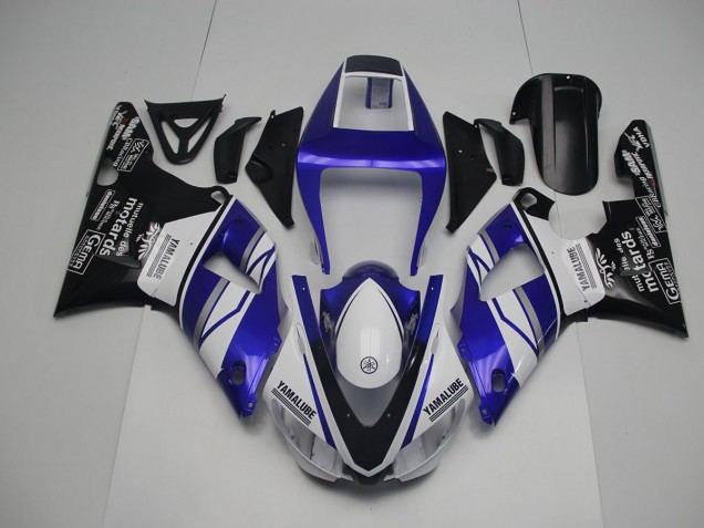 Azul Branco Preto Carenagem R1 1998-1999 Azul Branco Preto Carenagem R1 1998-1999