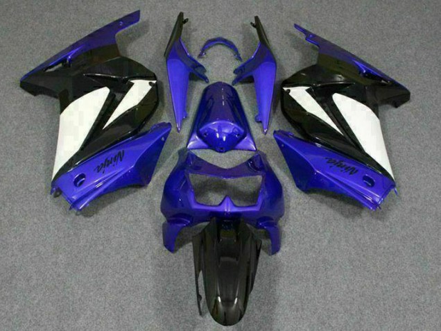Azul Branco Preto Ninja Abs Plástico EX250 2008-2012 Azul Branco Preto Ninja Abs Plástico EX250 2008-2012