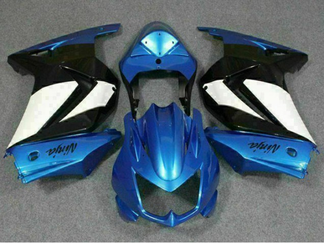 Azul Branco Preto Ninja Abs Plásticos EX250 2008-2012