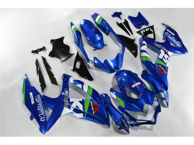 Azul Branco Verde Carenagem GSXR 600 / 750 K8 2008-2010 Azul Branco Verde Carenagem GSXR 600 / 750 K8 2008-2010