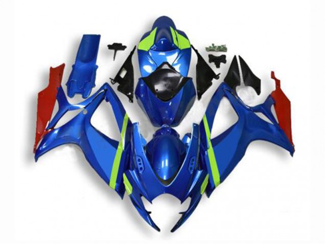 Azul Carenagem & Plástico GSXR 600 / 750 K6 2006-2007