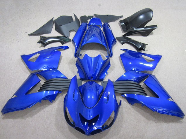 Azul Carenagem & Plástico ZX14R ZZR 1400 2006-2011 Azul Carenagem & Plástico ZX14R ZZR 1400 2006-2011