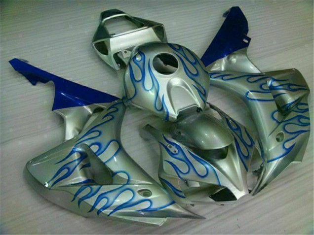 Azul Chama Prata Carenagem CBR 1000RR 2006-2007 Azul Chama Prata Carenagem CBR 1000RR 2006-2007