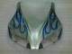 Azul Chama Prata Carenagem CBR 1000RR 2006-2007 Azul Chama Prata Carenagem CBR 1000RR 2006-2007