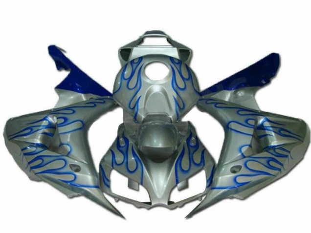 Azul Chama Prata Carenagem CBR 1000RR 2006-2007 Azul Chama Prata Carenagem CBR 1000RR 2006-2007