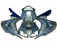 Azul Chama Prata Carenagem CBR 1000RR 2006-2007 Azul Chama Prata Carenagem CBR 1000RR 2006-2007