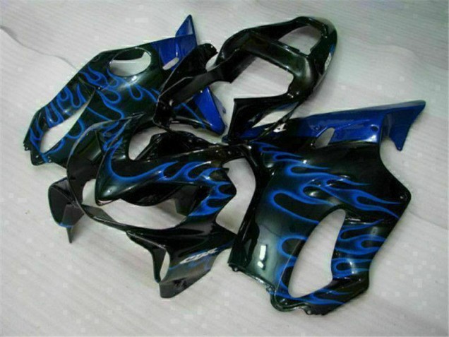 Azul Chamas Carenagem CBR 600 F4i 2001-2003 Azul Chamas Carenagem CBR 600 F4i 2001-2003