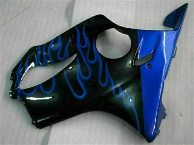 Azul Chamas Carenagem CBR 600 F4i 2001-2003 Azul Chamas Carenagem CBR 600 F4i 2001-2003