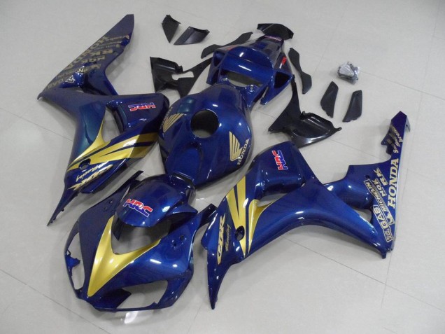 Azul Escuro & Ouro Listra Carenagem CBR 1000RR 2006-2007 Azul Escuro & Ouro Listra Carenagem CBR 1000RR 2006-2007