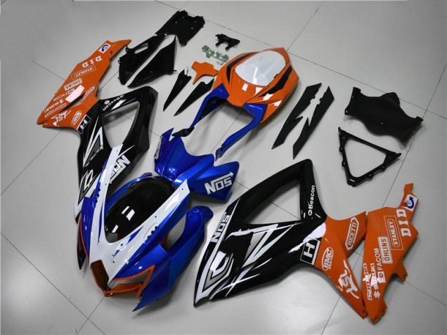 Azul Laranja Carenagem GSXR 600 / 750 K8 2008-2010 Azul Laranja Carenagem GSXR 600 / 750 K8 2008-2010