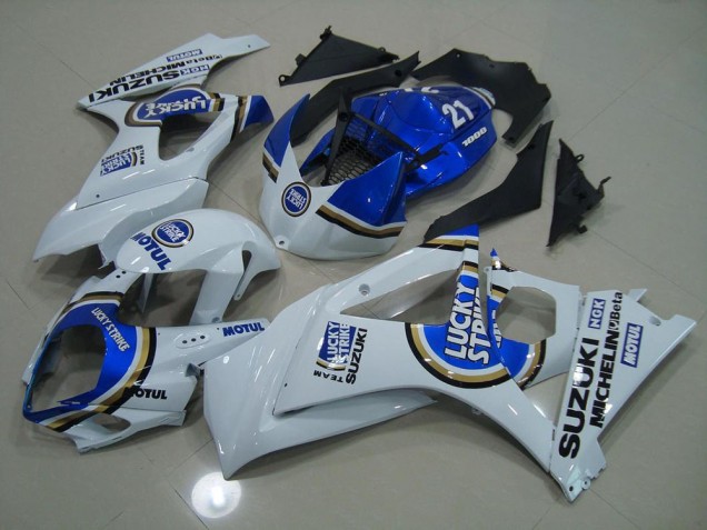 Azul Lucky Strike Carenagem GSXR 1000 K7 2007-2008