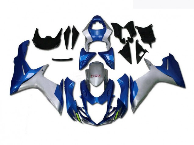 Azul Prata Carenagem GSXR 600 / 750 K11 2011-2021 Azul Prata Carenagem GSXR 600 / 750 K11 2011-2021