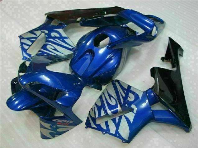 Azul & Prata Chama Carenagem CBR 600RR 2003-2004 Azul & Prata Chama Carenagem CBR 600RR 2003-2004