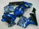 Azul & Prata Chama Carenagem CBR 600RR 2003-2004 Azul & Prata Chama Carenagem CBR 600RR 2003-2004