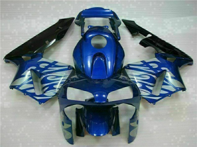 Azul & Prata Chama Carenagem CBR 600RR 2003-2004 Azul & Prata Chama Carenagem CBR 600RR 2003-2004