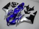 Azul Prata Preto Carenagem CBR 600RR 2007-2008 Azul Prata Preto Carenagem CBR 600RR 2007-2008