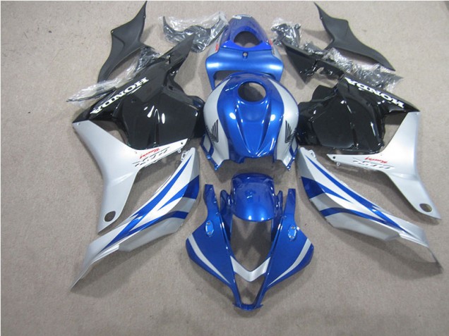 Azul Prata Preto Carenagem CBR 600RR 2009-2012 Azul Prata Preto Carenagem CBR 600RR 2009-2012