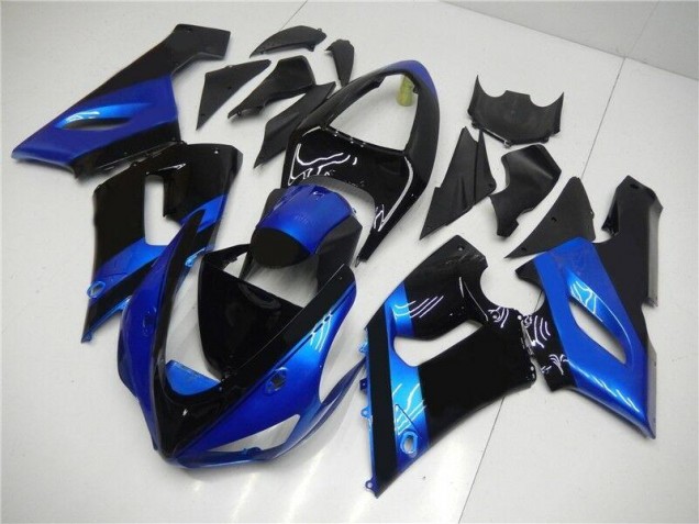 Azul Preto Abs Kits Completos Carenagem ZX6R 2005-2006 Azul Preto Abs Kits Completos Carenagem ZX6R 2005-2006