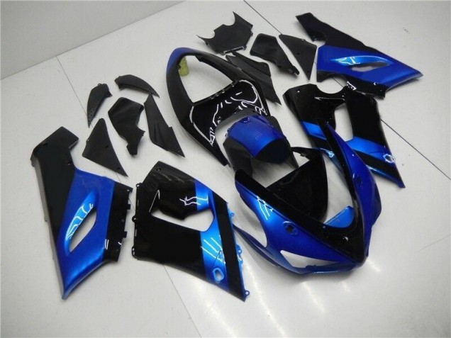 Azul Preto Abs Kits Completos Carenagem ZX6R 2005-2006 Azul Preto Abs Kits Completos Carenagem ZX6R 2005-2006