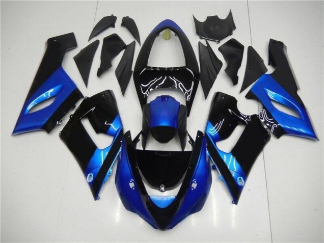 Azul Preto Abs Kits Completos Carenagem ZX6R 2005-2006 Azul Preto Abs Kits Completos Carenagem ZX6R 2005-2006