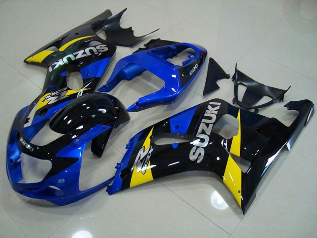 Azul Preto Carenagem GSXR 750 K1 K2 K3 2001-2003 Azul Preto Carenagem GSXR 750 K1 K2 K3 2001-2003