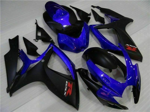 Azul Preto Carenagem & Plástico GSXR 600 / 750 K6 2006-2007 Azul Preto Carenagem & Plástico GSXR 600 / 750 K6 2006-2007