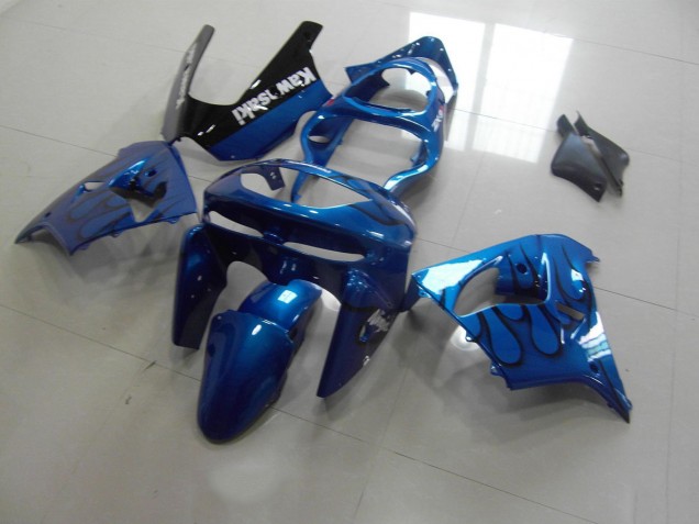 Azul Preto Chama Carenagem ZX9R 1994-1997 Azul Preto Chama Carenagem ZX9R 1994-1997