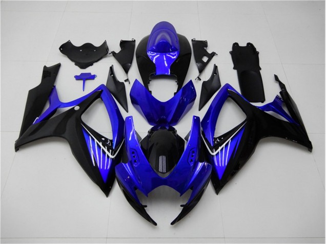Azul Preto Kits Completo Carenagem GSXR 600 / 750 K6 2006-2007 Azul Preto Kits Completo Carenagem GSXR 600 / 750 K6 2006-2007