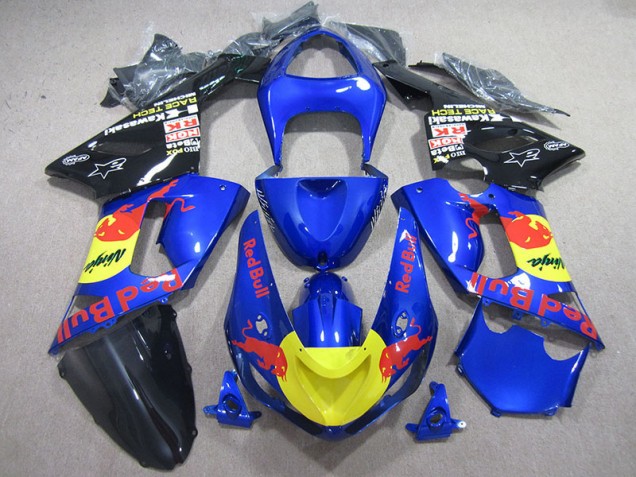 Azul Red Bull Ninja Carenagem ZX6R 2005-2006
