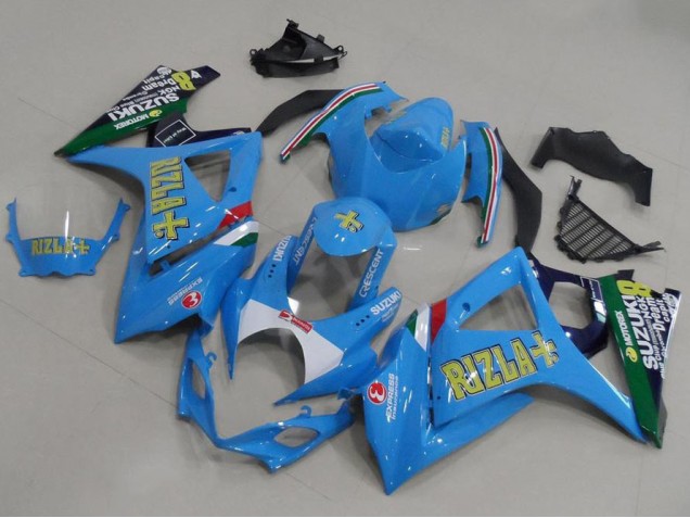 Azul Rizla Carenagem GSXR 1000 K7 2007-2008 Azul Rizla Carenagem GSXR 1000 K7 2007-2008