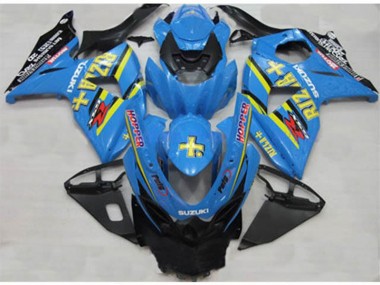 Azul Rizla Hopper Carenagem GSXR 1000 K9 2009-2016