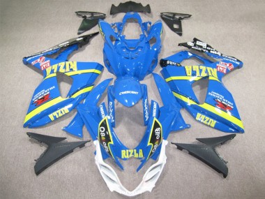Azul Rizla Q8 Oils Carenagem GSXR 1000 K9 2009-2016
