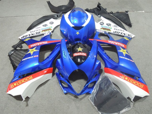 Azul Rockstar Carenagem GSXR 1000 K7 2007-2008 Azul Rockstar Carenagem GSXR 1000 K7 2007-2008