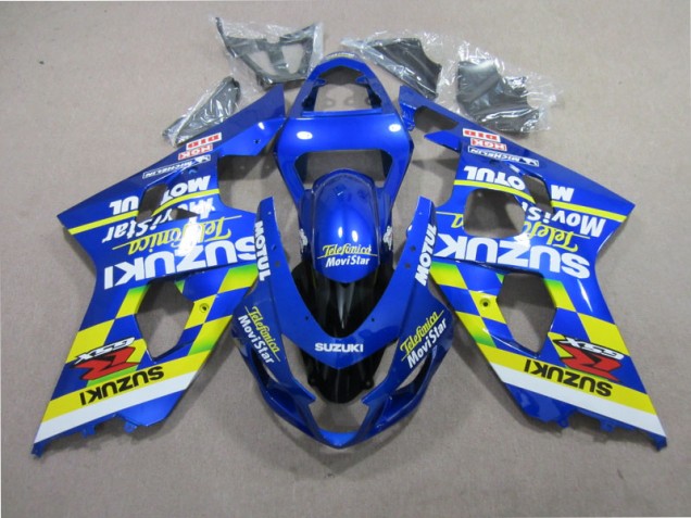 Azul Telefunica Movistar Carenagem GSXR 600 K1 K2 K3 2001-2003 Azul Telefunica Movistar Carenagem GSXR 600 K1 K2 K3 2001-2003