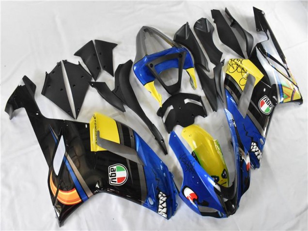 Azul Tubarão Carenagem ZX6R 2007-2008 Azul Tubarão Carenagem ZX6R 2007-2008