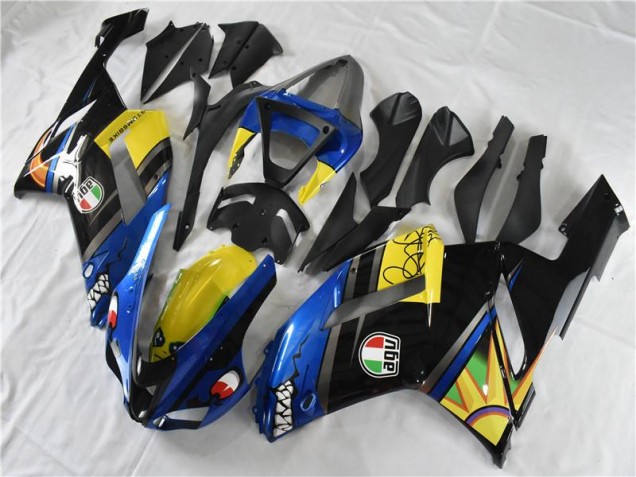 Azul Tubarão Carenagem ZX6R 2007-2008 Azul Tubarão Carenagem ZX6R 2007-2008