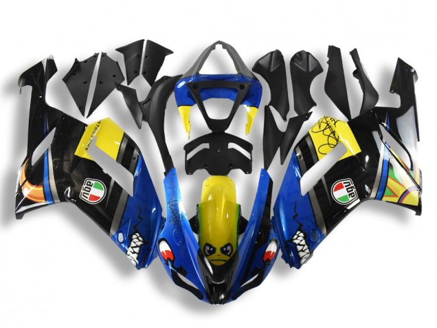 Azul Tubarão Carenagem ZX6R 2007-2008 Azul Tubarão Carenagem ZX6R 2007-2008
