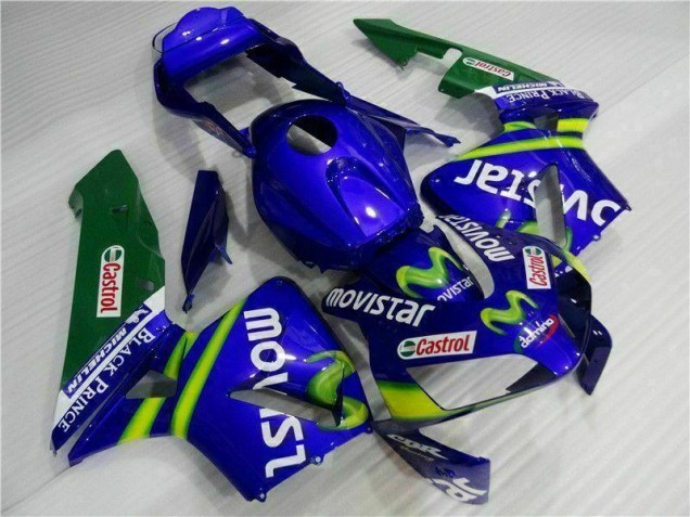 Azul Verde Movistar Castrol Carenagem CBR 600RR 2003-2004 Azul Verde Movistar Castrol Carenagem CBR 600RR 2003-2004