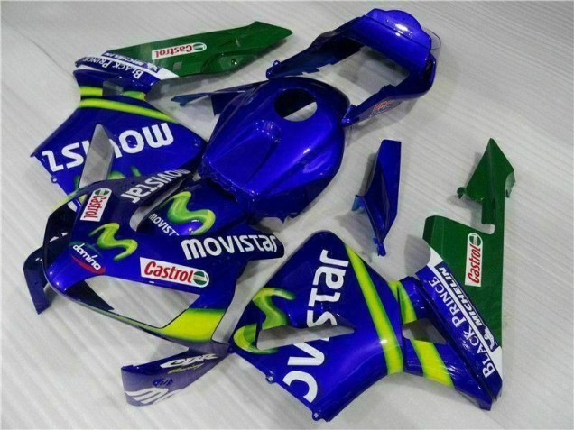 Azul Verde Movistar Castrol Carenagem CBR 600RR 2003-2004 Azul Verde Movistar Castrol Carenagem CBR 600RR 2003-2004