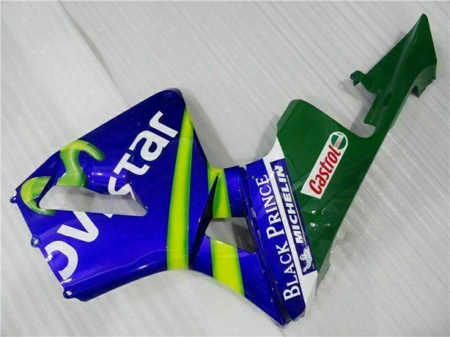 Azul Verde Movistar Castrol Carenagem CBR 600RR 2003-2004 Azul Verde Movistar Castrol Carenagem CBR 600RR 2003-2004