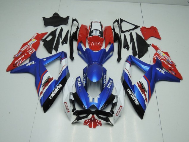 Azul & Vermelho Carenagem GSXR 1000 K9 2009-2016 Azul & Vermelho Carenagem GSXR 1000 K9 2009-2016