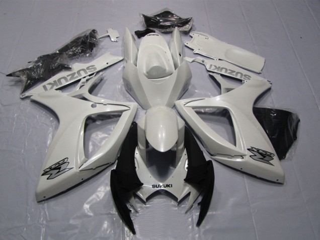 Branco Abs Plásticos GSXR 600 K6 2006-2007 Branco Abs Plásticos GSXR 600 K6 2006-2007