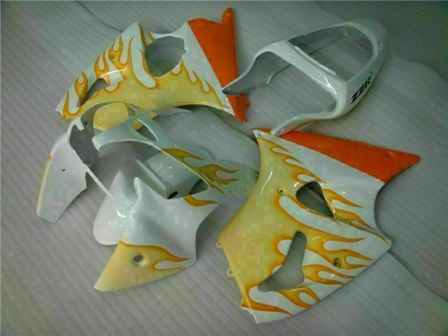 Branco Amarelo Chama Carenagem ZX6R 2000-2002