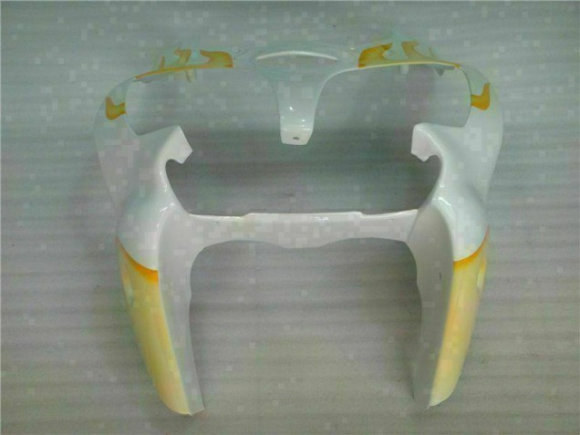 Branco Amarelo Chama Carenagem ZX6R 2000-2002