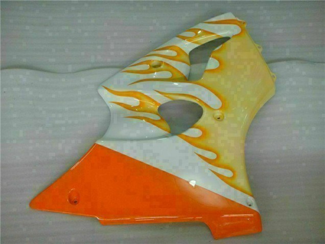 Branco Amarelo Chama Carenagem ZX6R 2000-2002