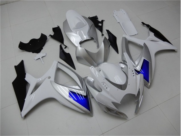Branco Azul Abs Kits Completos Carenagem GSXR 600 / 750 K6 2006-2007