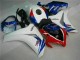 Branco Azul Abs Plástico CBR 1000RR 2008-2011 Branco Azul Abs Plástico CBR 1000RR 2008-2011
