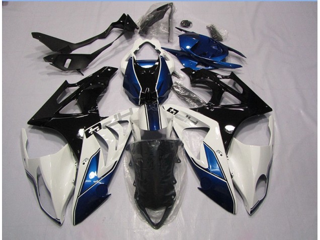 Branco Azul Abs Plástico S1000RR 2009-2014 Branco Azul Abs Plástico S1000RR 2009-2014