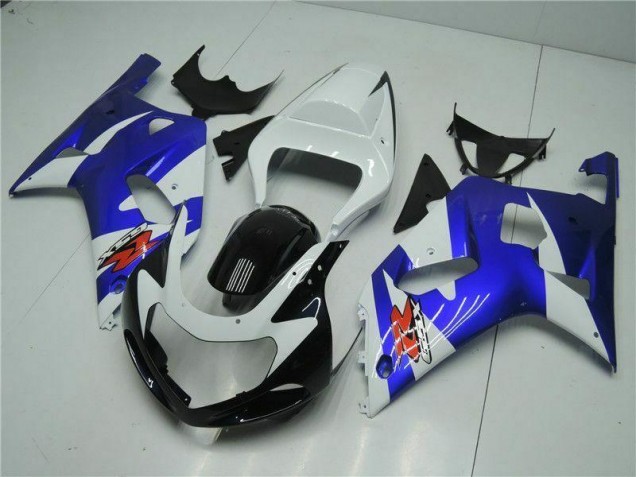 Branco Azul Carenagem GSXR 600 / 750 K1 K2 K3 2001-2003 Branco Azul Carenagem GSXR 600 / 750 K1 K2 K3 2001-2003