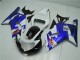 Branco Azul Carenagem GSXR 600 / 750 K1 K2 K3 2001-2003 Branco Azul Carenagem GSXR 600 / 750 K1 K2 K3 2001-2003